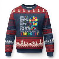 Autism Awareness Ugly Christmas Sweater I Will Speak Fight Advocate For You So That One Day You Can Do It