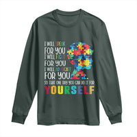 Autism Awareness Long Sleeve Shirt I Will Speak Fight Advocate For You So That One Day You Can Do It