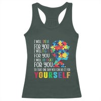 Autism Awareness Racerback Tank Top I Will Speak Fight Advocate For You So That One Day You Can Do It