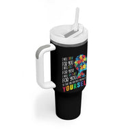 Autism Awareness Tumbler With Handle I Will Speak Fight Advocate For You So That One Day You Can Do It