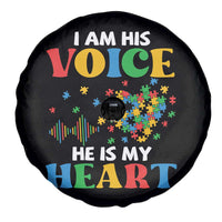 I Am His Voice He Is My Heart Spare Tire Cover Autism Awareness Puzzle Piece