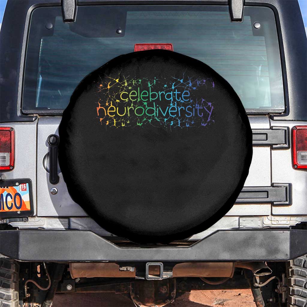 Celebrate Neurodiversity Spare Tire Cover Autism Awareness ASD ADHD Mental Health