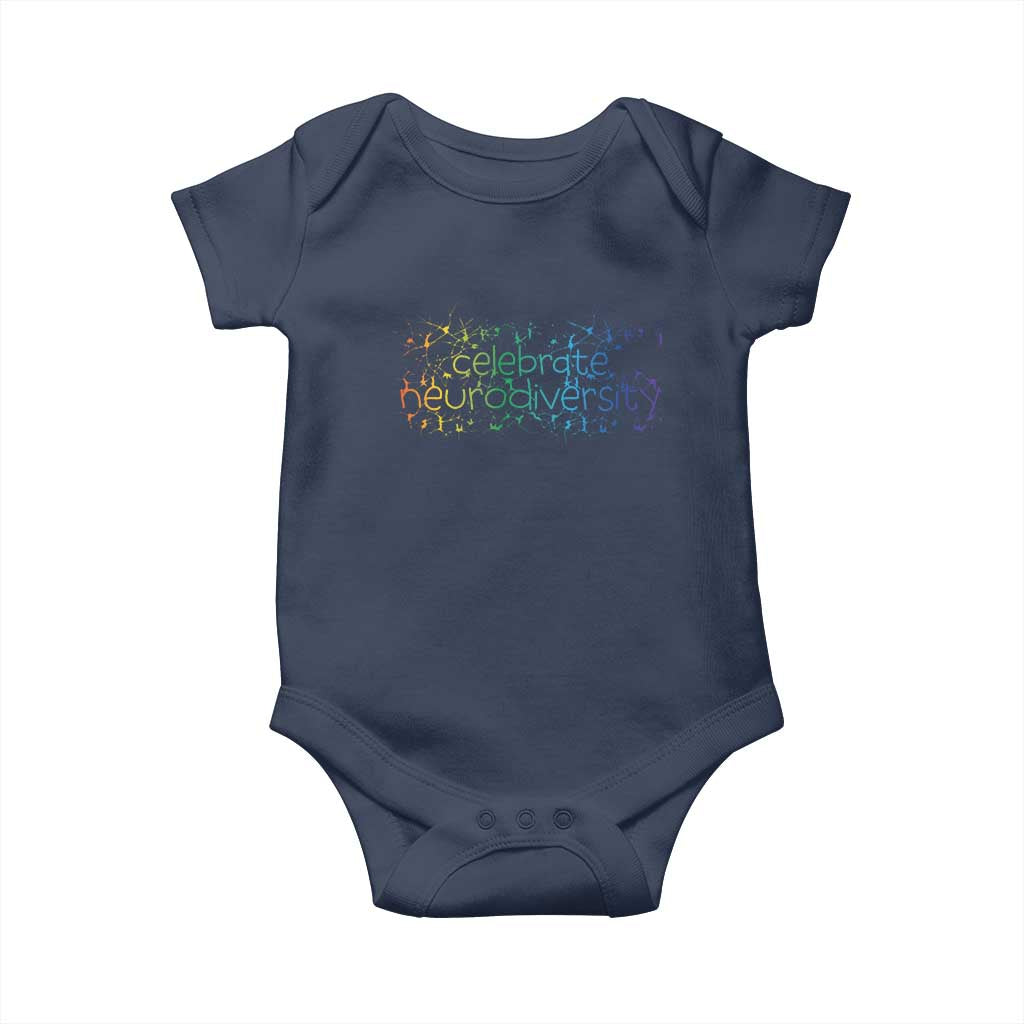 Celebrate Neurodiversity Baby Onesie Autism Awareness ASD ADHD Mental Health