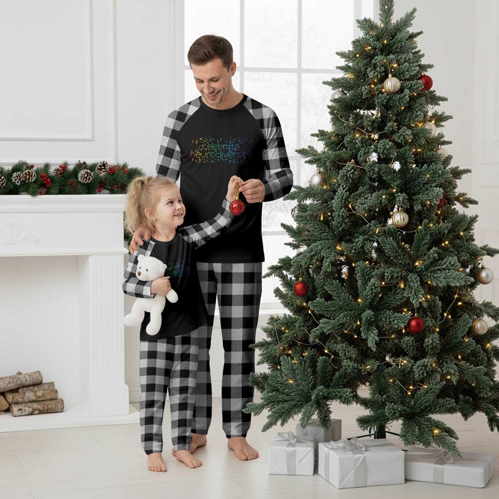 Celebrate Neurodiversity Plaid Pajama Set Autism Awareness ASD ADHD Mental Health