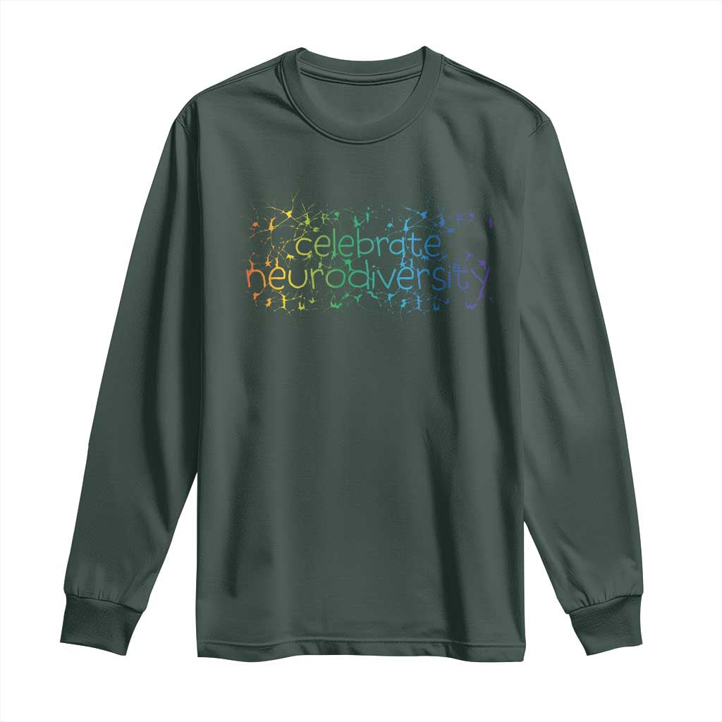 Celebrate Neurodiversity Long Sleeve Shirt Autism Awareness ASD ADHD Mental Health