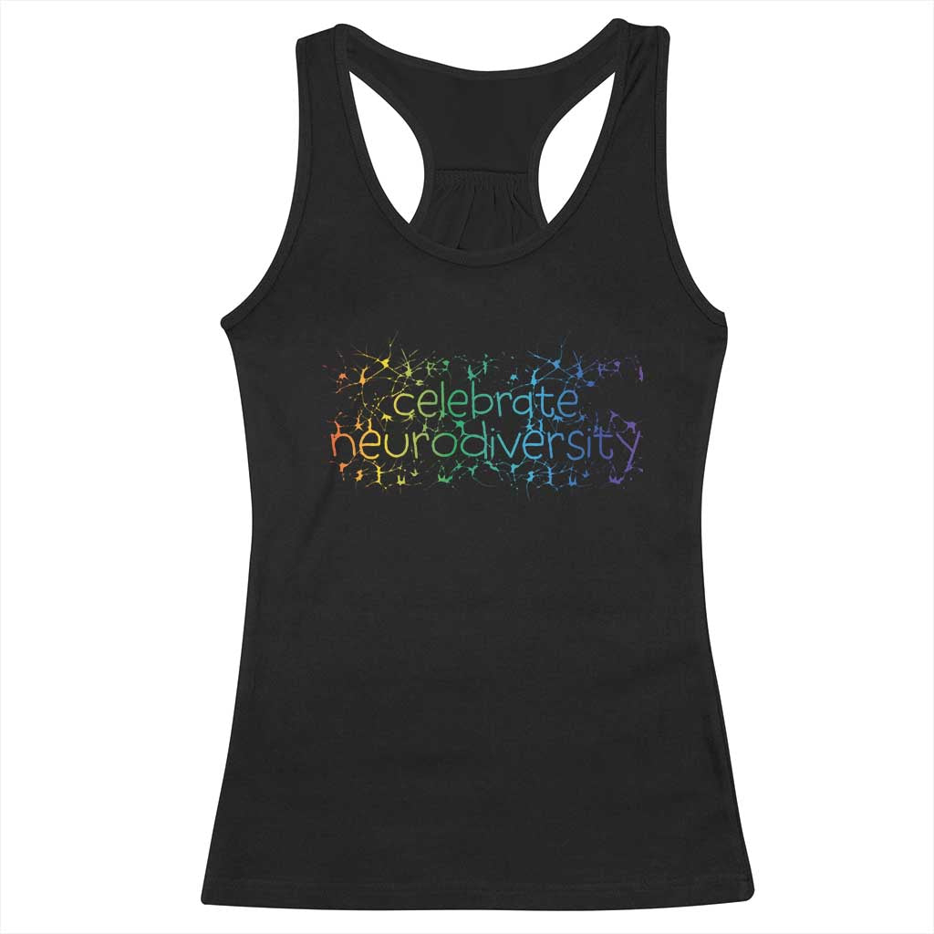 Celebrate Neurodiversity Racerback Tank Top Autism Awareness ASD ADHD Mental Health