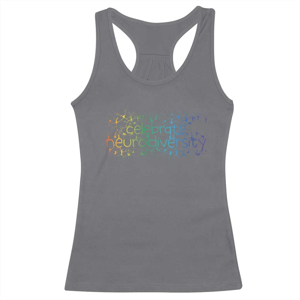 Celebrate Neurodiversity Racerback Tank Top Autism Awareness ASD ADHD Mental Health