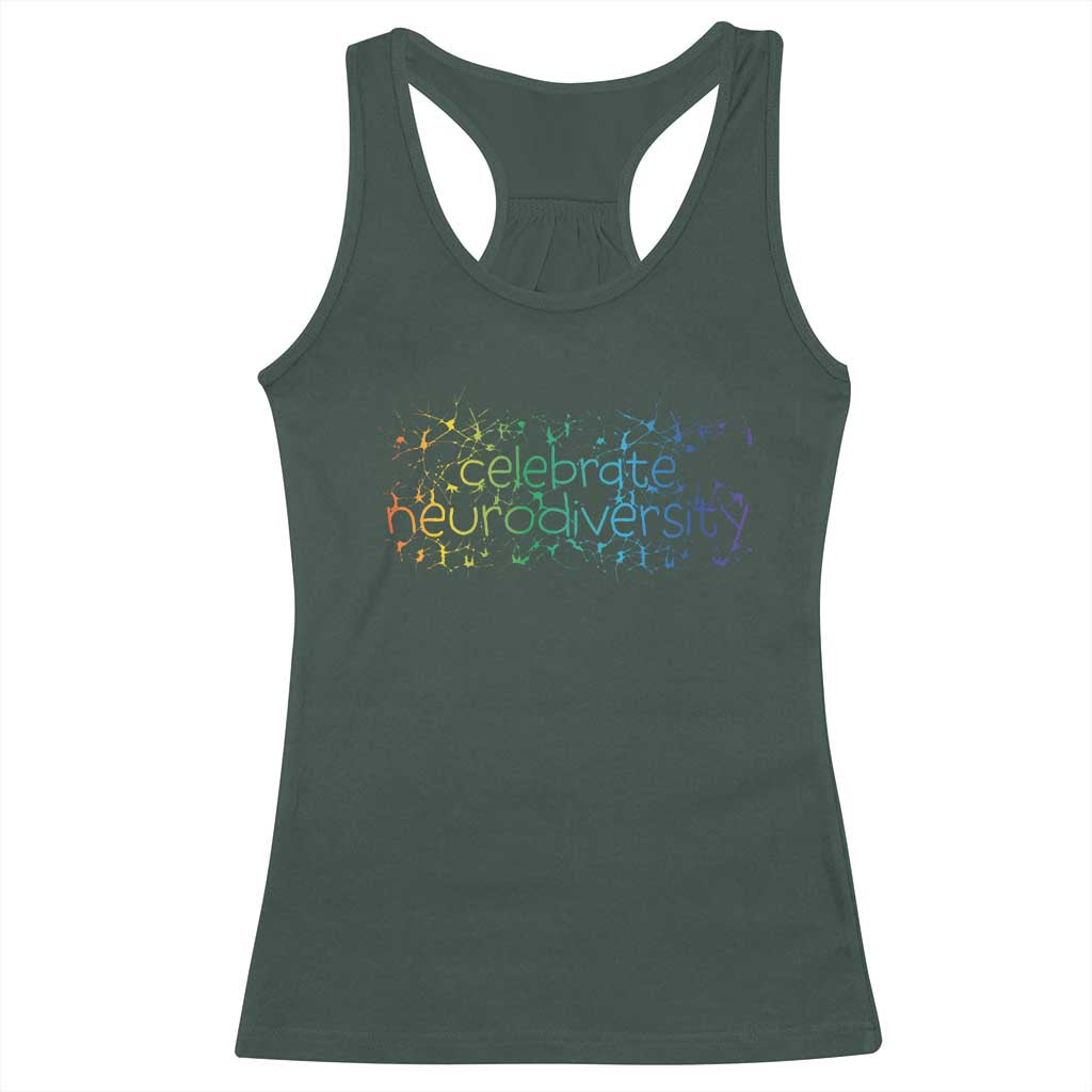 Celebrate Neurodiversity Racerback Tank Top Autism Awareness ASD ADHD Mental Health