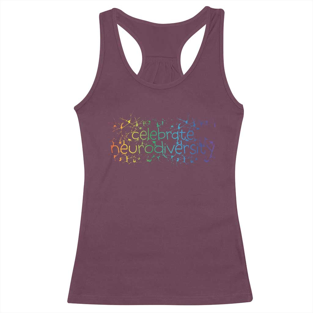 Celebrate Neurodiversity Racerback Tank Top Autism Awareness ASD ADHD Mental Health
