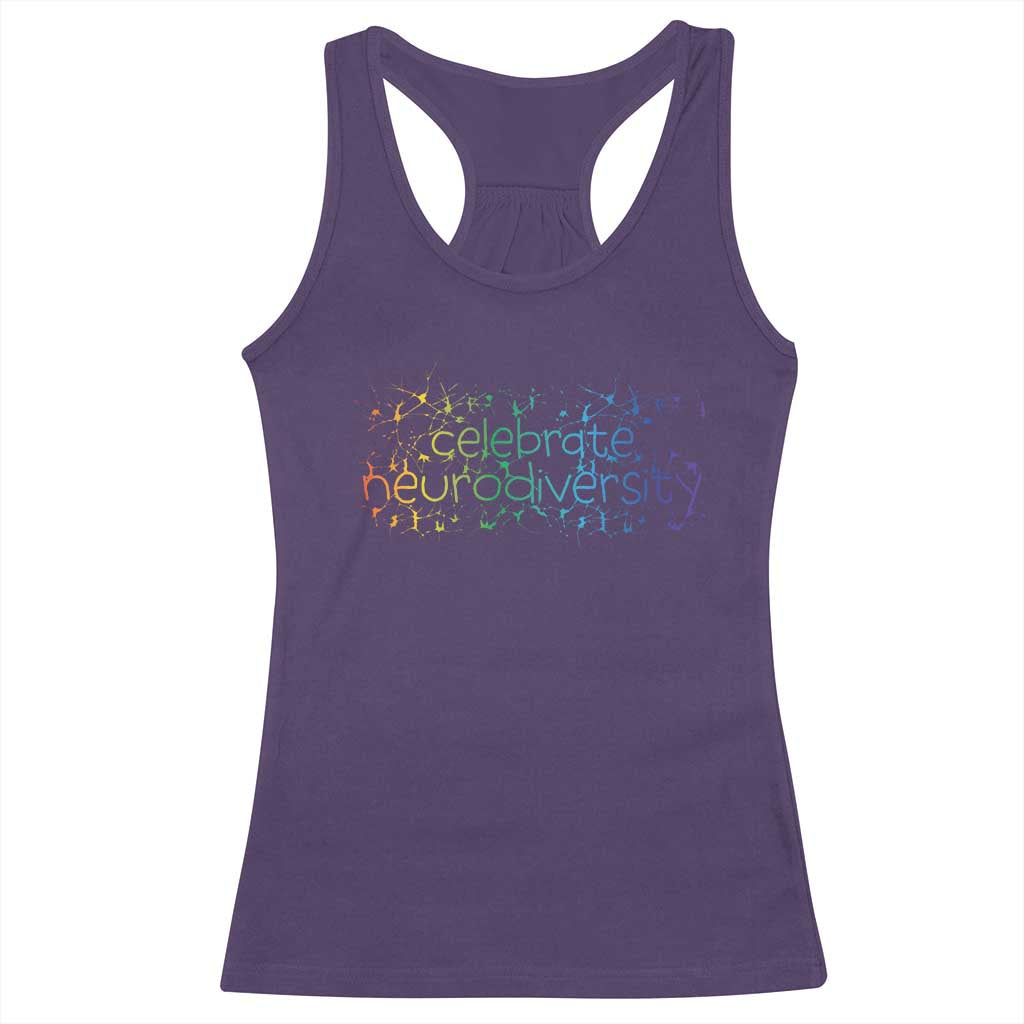 Celebrate Neurodiversity Racerback Tank Top Autism Awareness ASD ADHD Mental Health