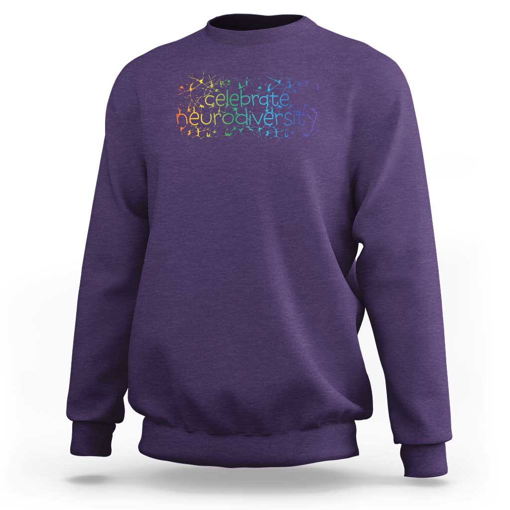 Celebrate Neurodiversity Sweatshirt Autism Awareness ASD ADHD Mental Health