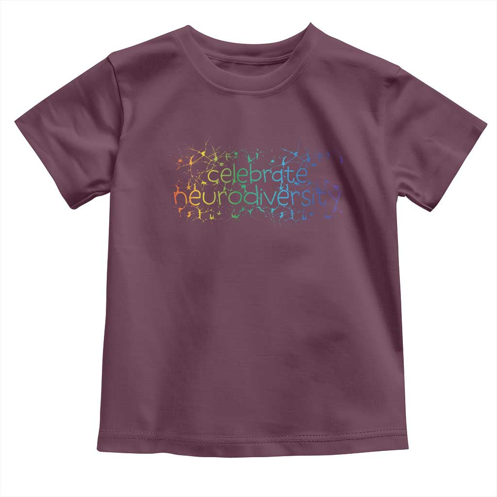 Celebrate Neurodiversity Toddler T Shirt Autism Awareness ASD ADHD Mental Health