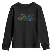 Celebrate Neurodiversity Youth Sweatshirt Autism Awareness ASD ADHD Mental Health