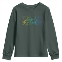 Celebrate Neurodiversity Youth Sweatshirt Autism Awareness ASD ADHD Mental Health
