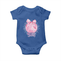Neurodivergent Neuro Sparkly Baby Onesie Autism Spectrum ADHD Pink Bow Disco Ball