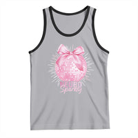 Neurodivergent Neuro Sparkly Tank Top Autism Spectrum ADHD Pink Bow Disco Ball
