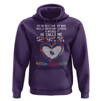 Autism Awareness Grandpa Hoodie So There's This Boy Who Will Always Have A Piece Of My Heart He Calls Me Grandpa