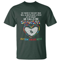 Autism Awareness Grandpa T Shirt So There's This Boy Who Will Always Have A Piece Of My Heart He Calls Me Grandpa