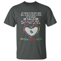 Autism Awareness Grandpa T Shirt So There's This Boy Who Will Always Have A Piece Of My Heart He Calls Me Grandpa