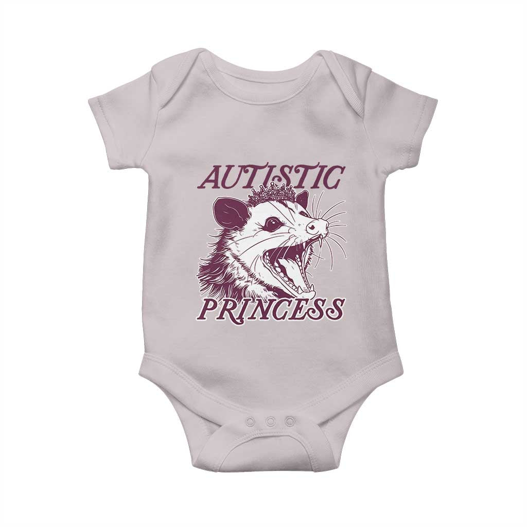 Funny Autistic Princess Baby Onesie Autism Awareness Opposum