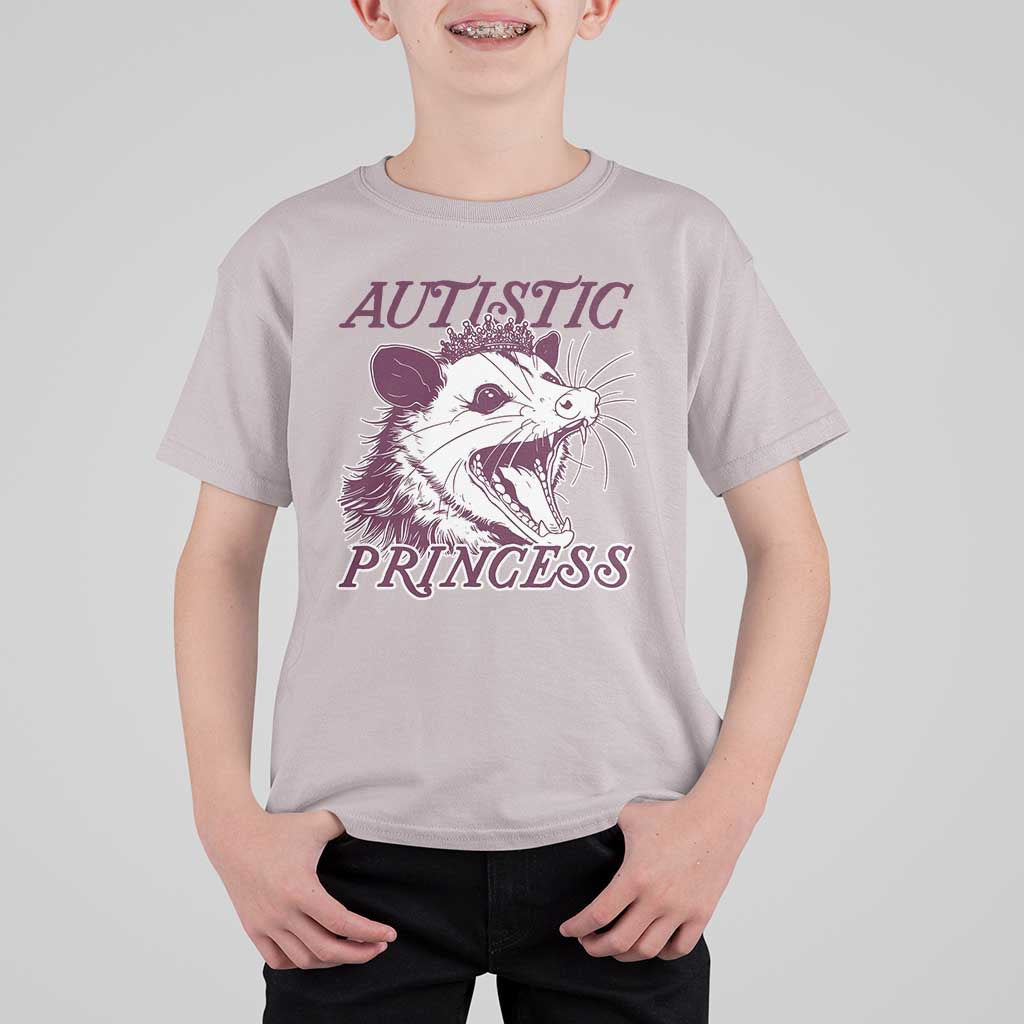 Funny Autistic Princess T Shirt For Kid Autism Awareness Opposum