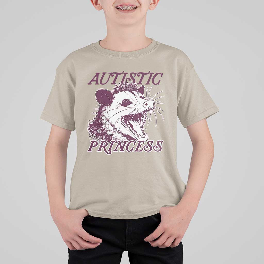 Funny Autistic Princess T Shirt For Kid Autism Awareness Opposum