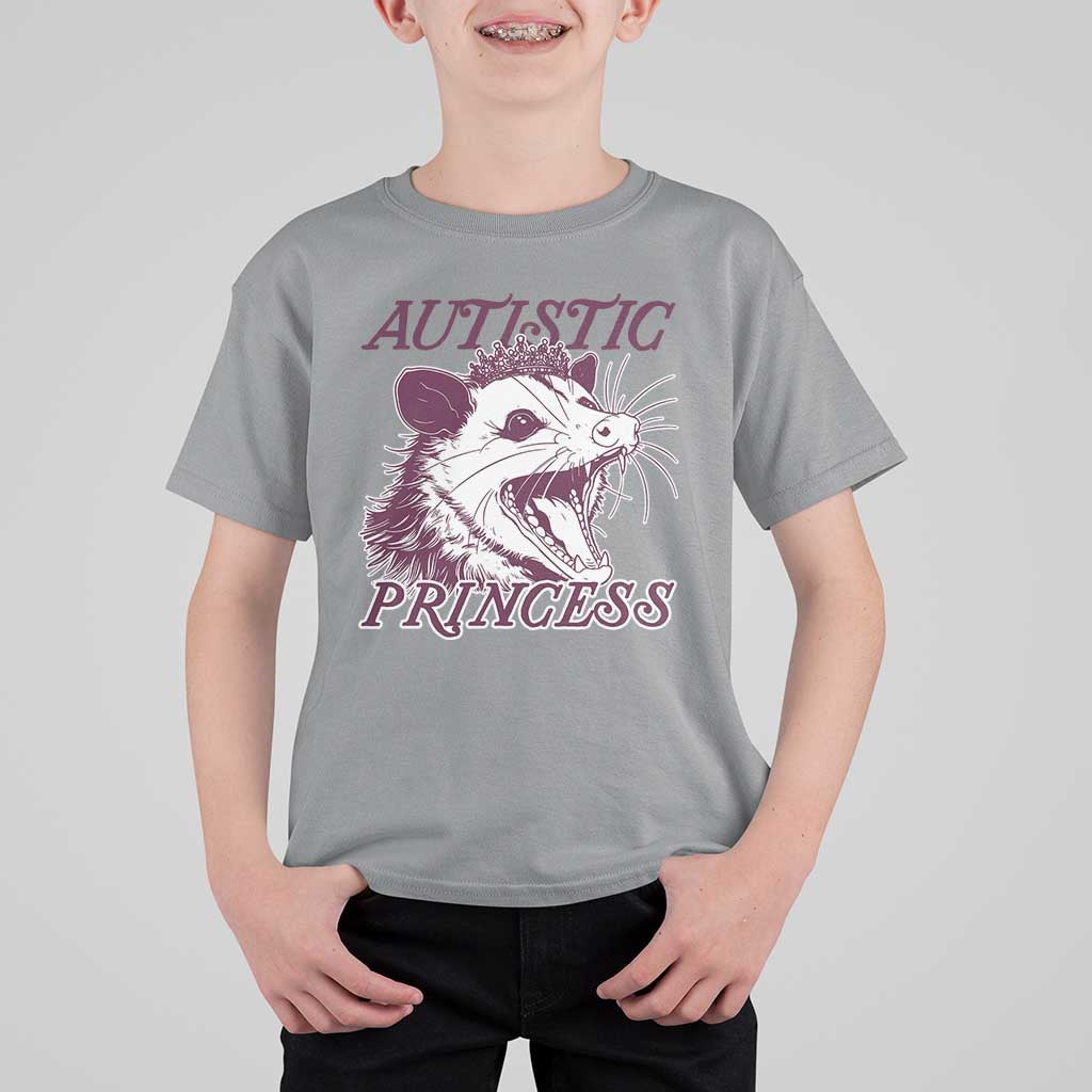 Funny Autistic Princess T Shirt For Kid Autism Awareness Opposum