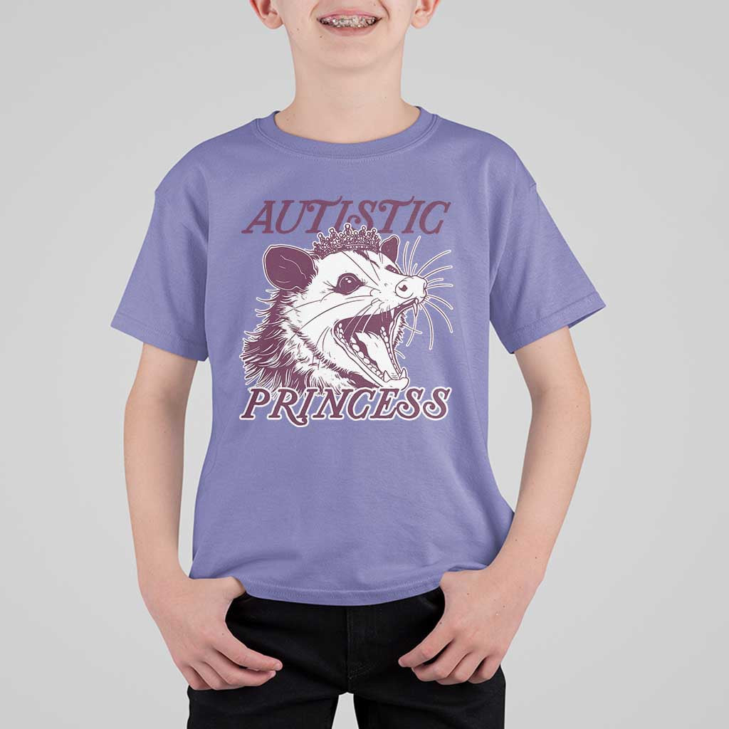 Funny Autistic Princess T Shirt For Kid Autism Awareness Opposum