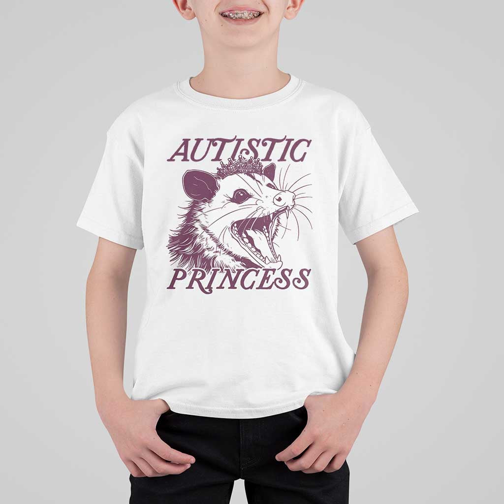 Funny Autistic Princess T Shirt For Kid Autism Awareness Opposum
