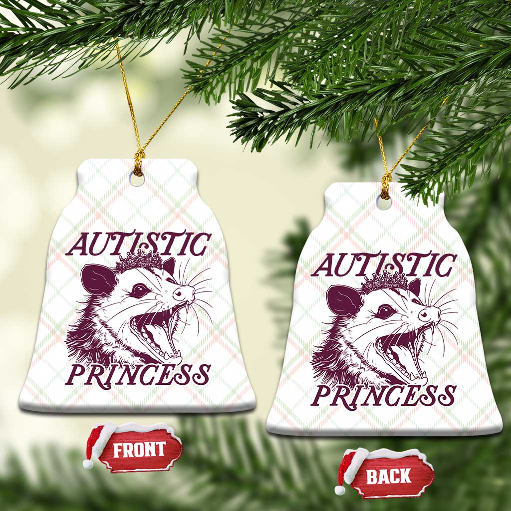 Funny Autistic Princess Ceramic Ornament Autism Awareness Opposum