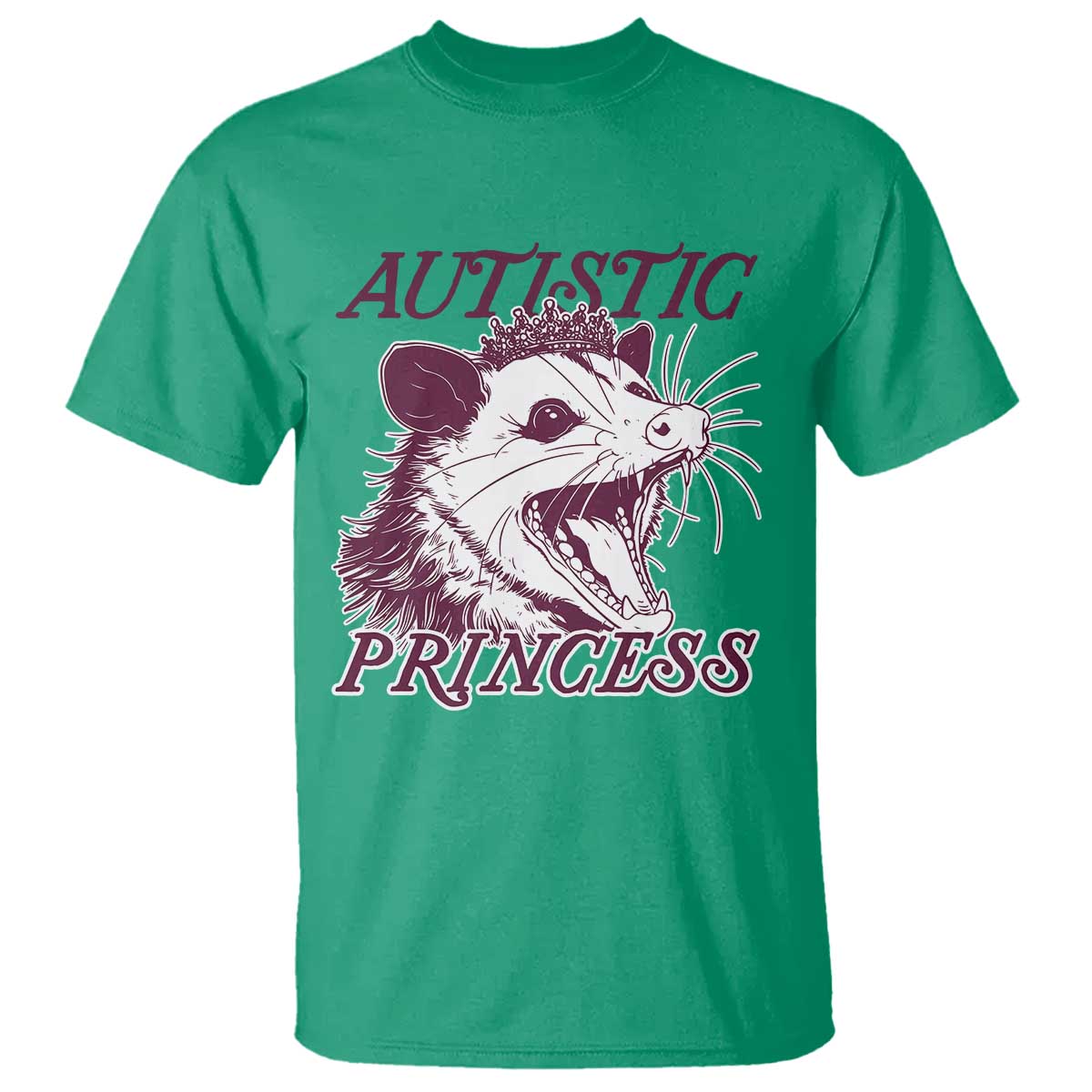 Funny Autistic Princess T Shirt Autism Awareness Opposum