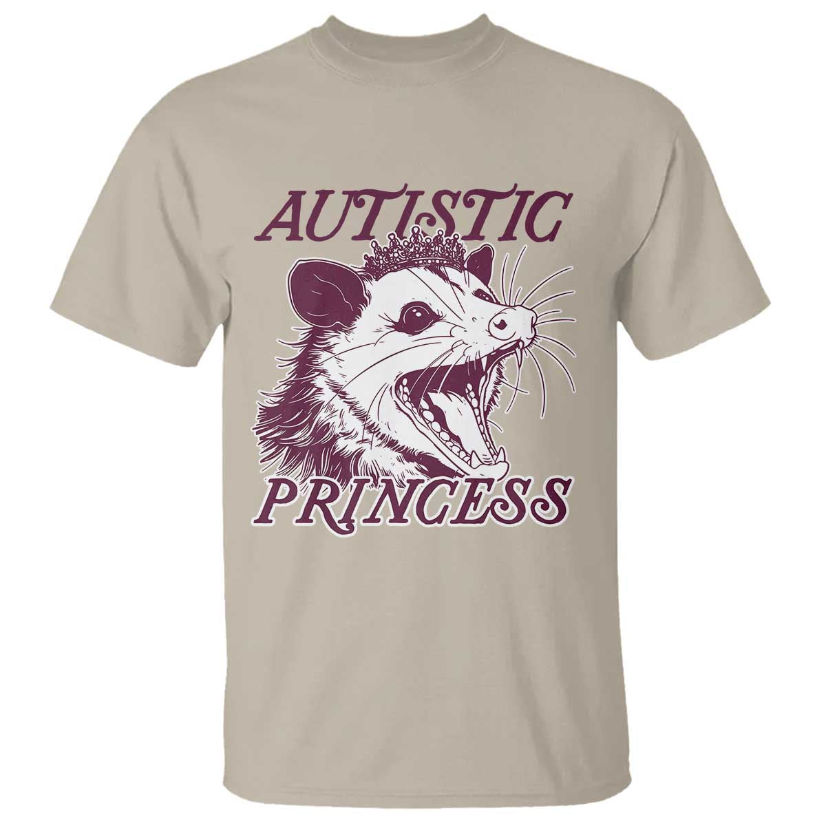Funny Autistic Princess T Shirt Autism Awareness Opposum