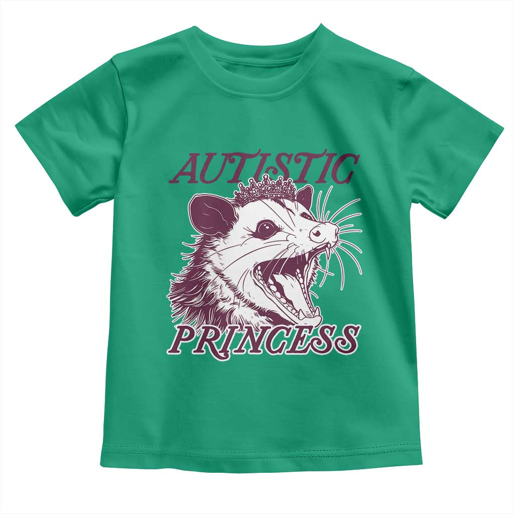 Funny Autistic Princess Toddler T Shirt Autism Awareness Opposum