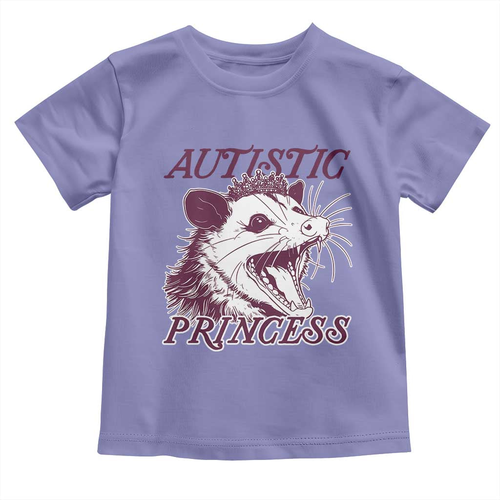 Funny Autistic Princess Toddler T Shirt Autism Awareness Opposum