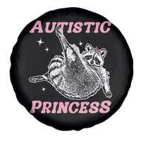 Funny Autistic Princess Spare Tire Cover Autism Awareness Raccoon