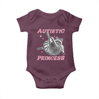 Funny Autistic Princess Baby Onesie Autism Awareness Raccoon