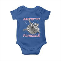 Funny Autistic Princess Baby Onesie Autism Awareness Raccoon