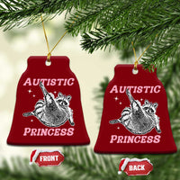 Funny Autistic Princess Ceramic Ornament Autism Awareness Raccoon
