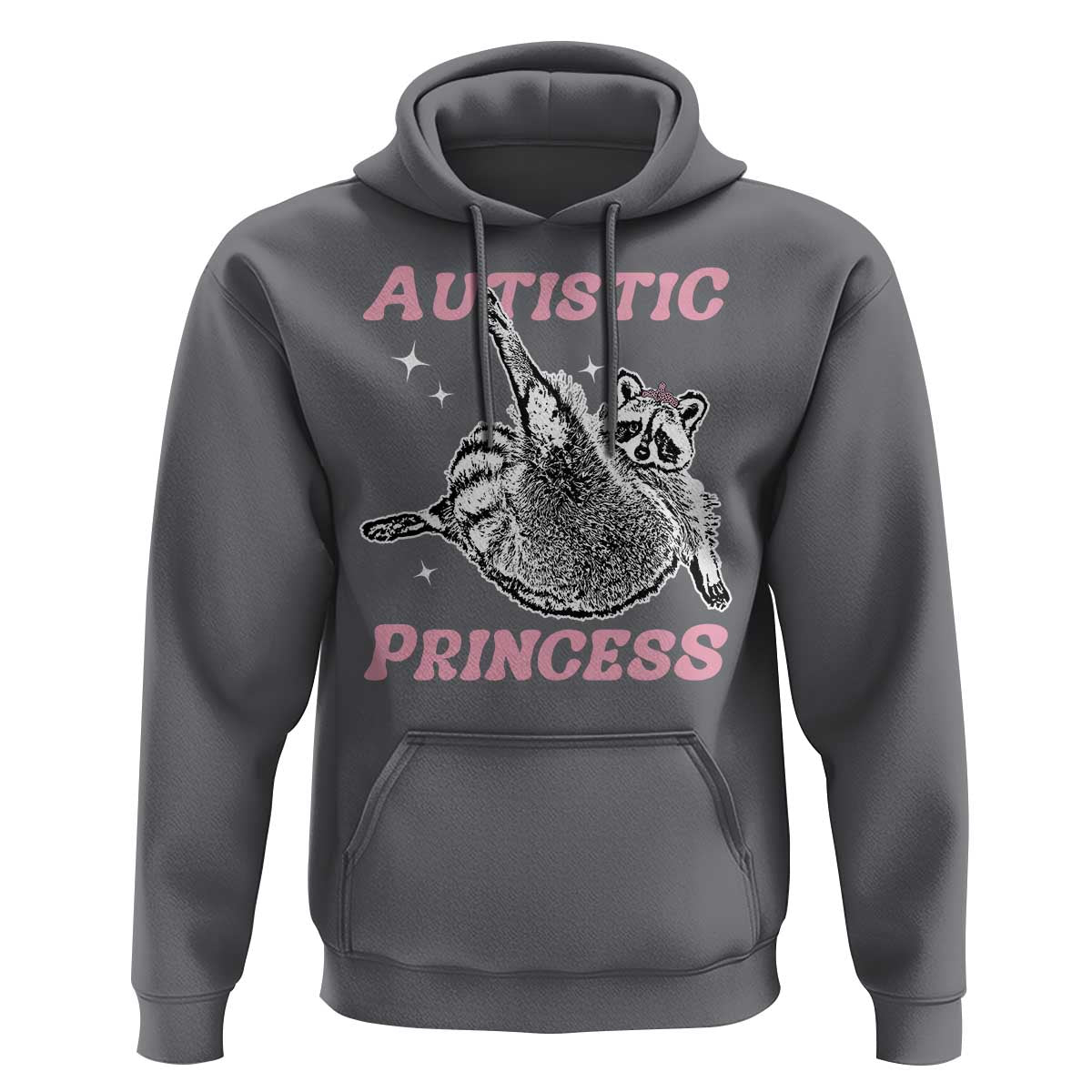 Funny Autistic Princess Hoodie Autism Awareness Raccoon