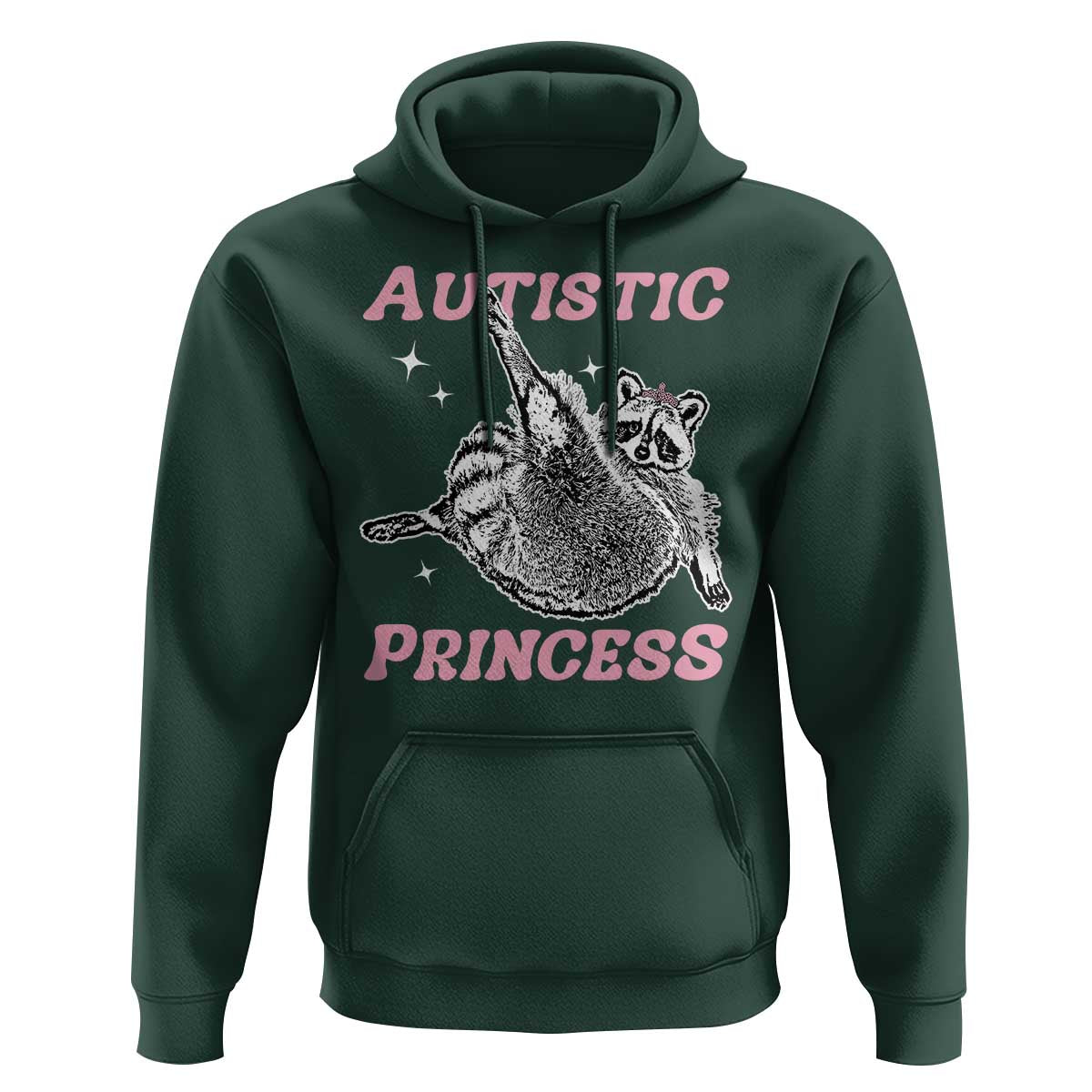 Funny Autistic Princess Hoodie Autism Awareness Raccoon