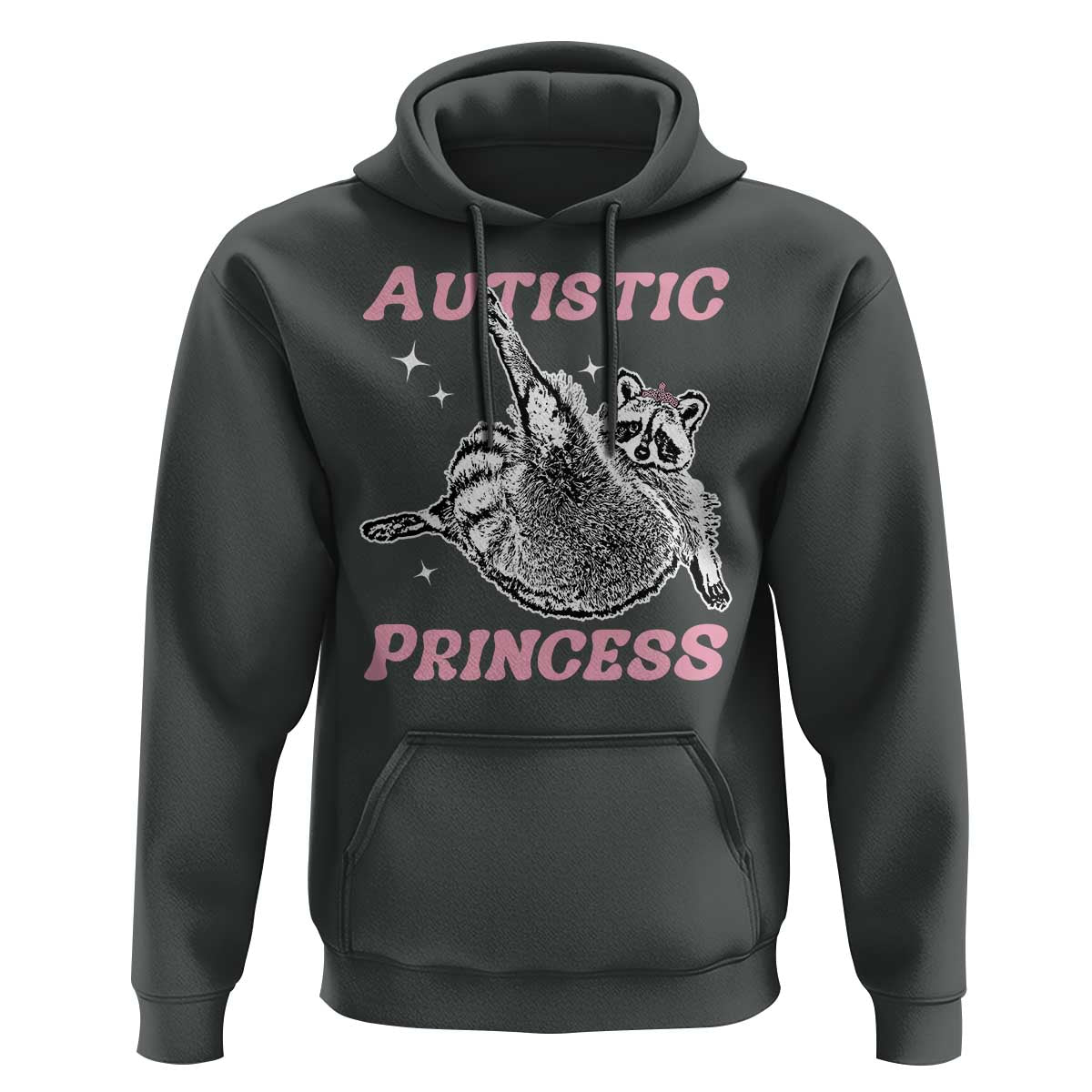 Funny Autistic Princess Hoodie Autism Awareness Raccoon