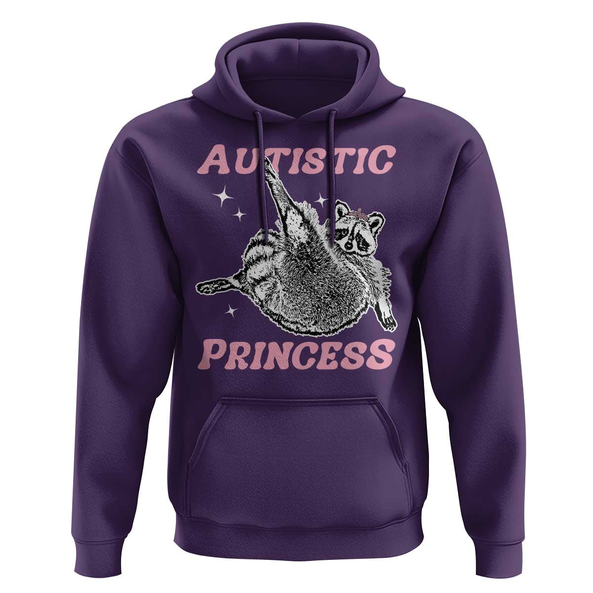 Funny Autistic Princess Hoodie Autism Awareness Raccoon