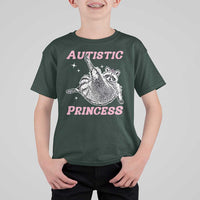 Funny Autistic Princess T Shirt For Kid Autism Awareness Raccoon