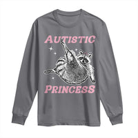 Funny Autistic Princess Long Sleeve Shirt Autism Awareness Raccoon
