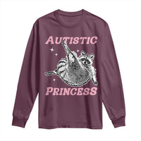 Funny Autistic Princess Long Sleeve Shirt Autism Awareness Raccoon