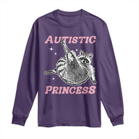 Funny Autistic Princess Long Sleeve Shirt Autism Awareness Raccoon