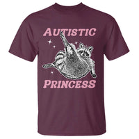 Funny Autistic Princess T Shirt Autism Awareness Raccoon