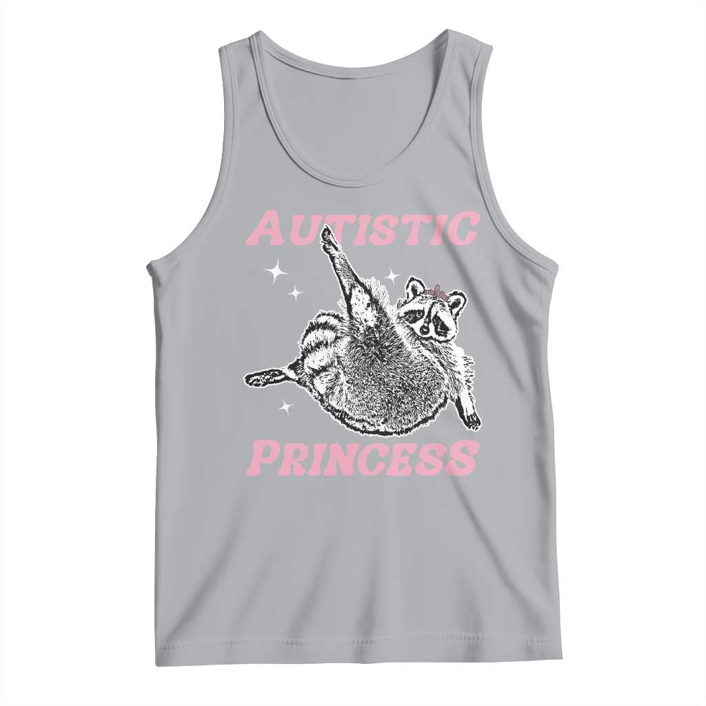 Funny Autistic Princess Tank Top Autism Awareness Raccoon