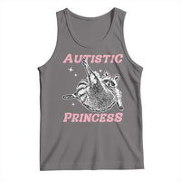 Funny Autistic Princess Tank Top Autism Awareness Raccoon