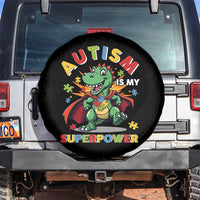 Funny Autism Is My Superpower Spare Tire Cover Autism Awareness Autistic Dinosaur